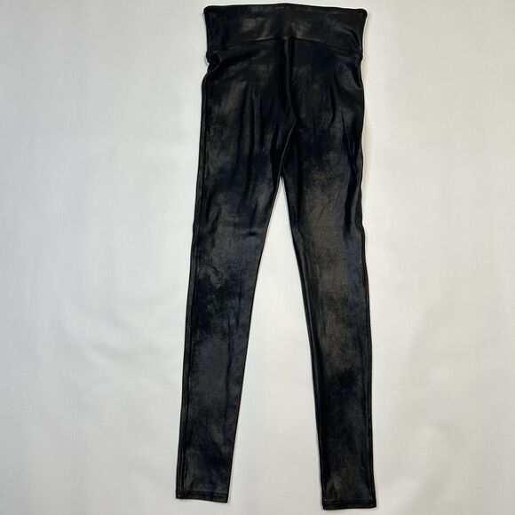 SPANX Faux Leather Black Power Waistband High Waist Leggings Womens Small 2437 - Picture 5 of 13